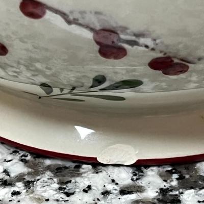 Sale Photo Thumbnail #181: Cardinal Cookie Jar and Candle Topper.  See Photo for small chip in the base of the cookie jar.