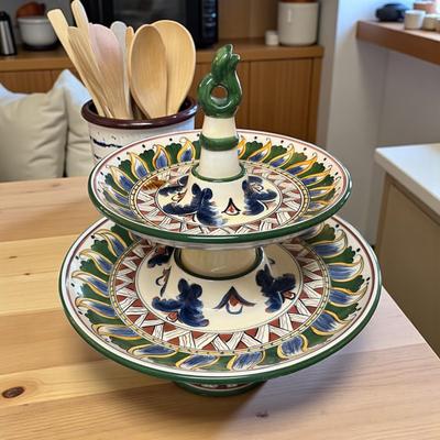 Sale Photo Thumbnail #184: Peruta Collection Two Tier Serving Plate By table Top Designs.