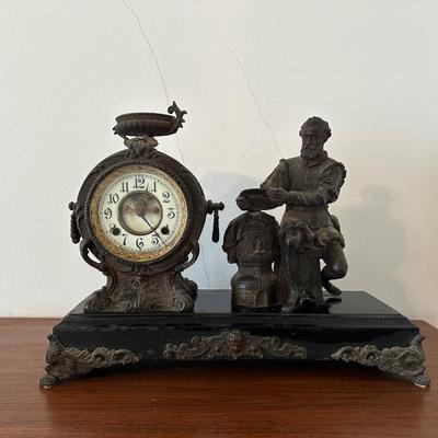 New Haven Clock Co. Figural Mantel Clock