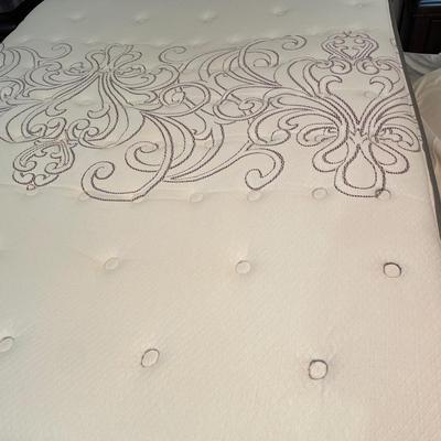 Queen Posturepedic mattress and headboard with shell design