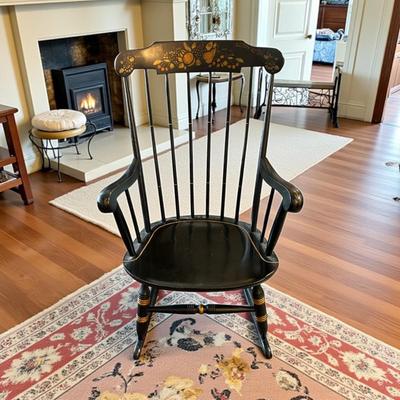Sale Photo Thumbnail #213: NIchols & Stone Black Windsor Rocking Chair