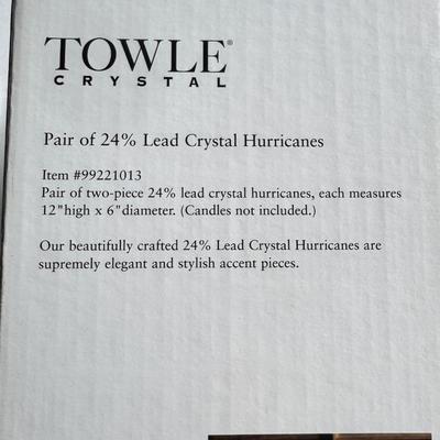 Towle Crystal Hurricanes (Pair)