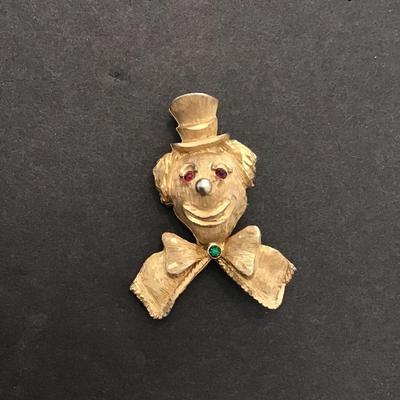 Vintage circus, bear clown head