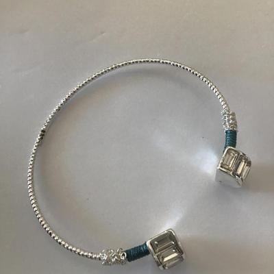 Silver tone cuff bracelet