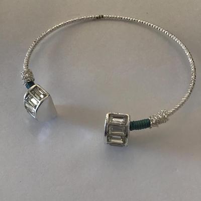 Silver tone cuff bracelet