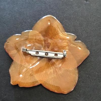 Vintage enamel type covered leaves