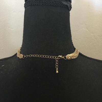 Very nice gold tone, multi layered coin, statement, necklace