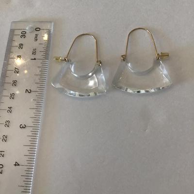 Half Moon lear lass purse dangle earrings