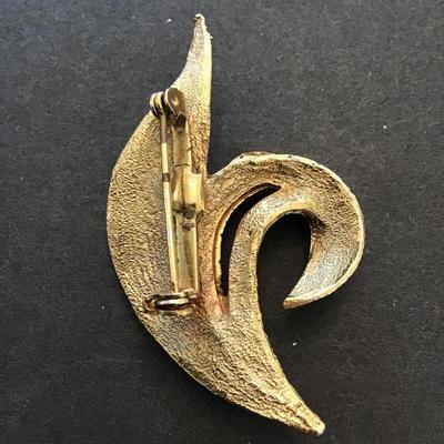 Vintage, goldtone, fashion, brooch