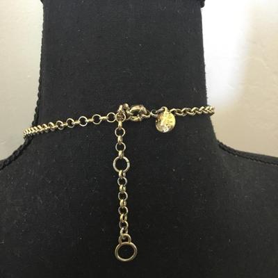Beautiful, gold tone, turquoise statement, necklace, J.crew