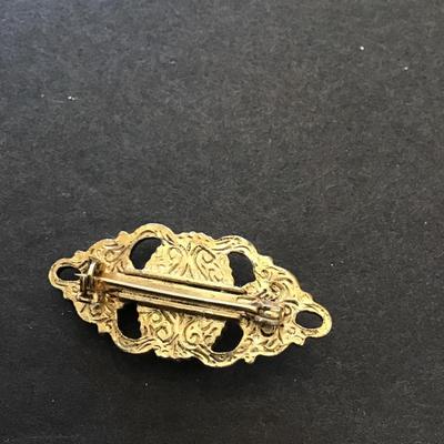 Vintage, goldtone, fashion, statement, brooch