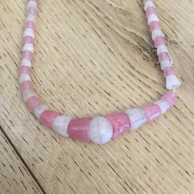 Vintage made in Czech has chip glass necklace