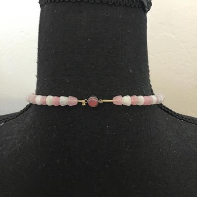 Vintage made in Czech has chip glass necklace