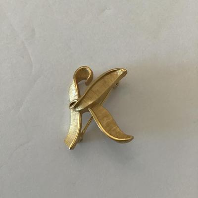 Vintage Crown Trifari “K” brooch pin