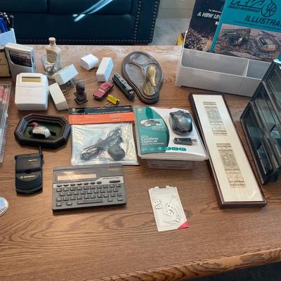 Desk, Random office items and more