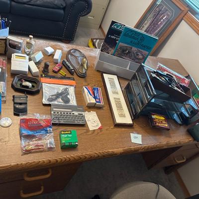 Desk, Random office items and more