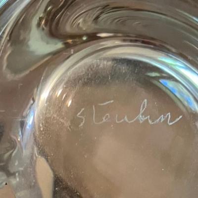 Vintage Steuben Spiral Crystal Bowl