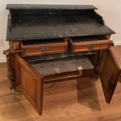 Vintage Marble Top Sideboard