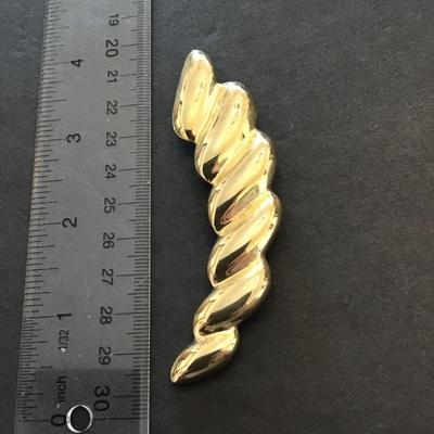 Sale Photo Thumbnail #74: Very nice gold toned, fashion, statement, brooch please see attached photos