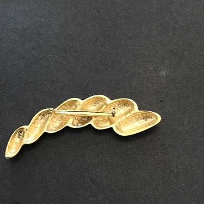 Sale Photo Thumbnail #73: Very nice gold toned, fashion, statement, brooch please see attached photos