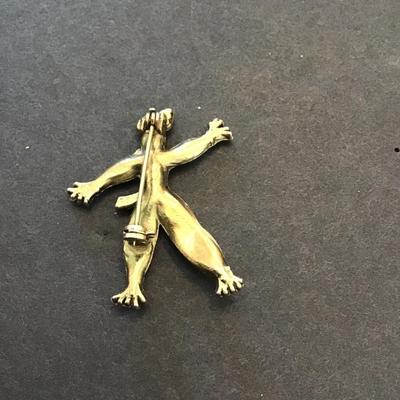 Sale Photo Thumbnail #85: Very cute scarecrow brooch. Please see attached photos.