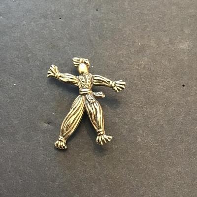 Sale Photo Thumbnail #84: Very cute scarecrow brooch. Please see attached photos.