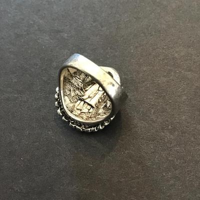 Sale Photo Thumbnail #103: Silvertone Indianhead ring please see attached photos