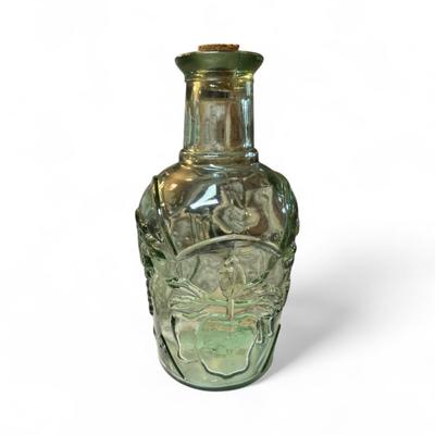 Sale Photo Thumbnail #257: Vintage Libby Orchard 3D Embossed Fruit Green Glass Bottle Decanter with cork