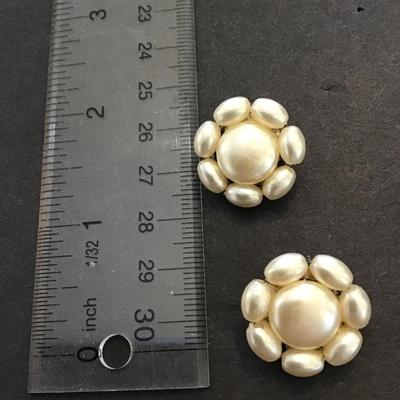 Sale Photo Thumbnail #178: Vintage Faux pearl fashion earrings. Please see attached photos.