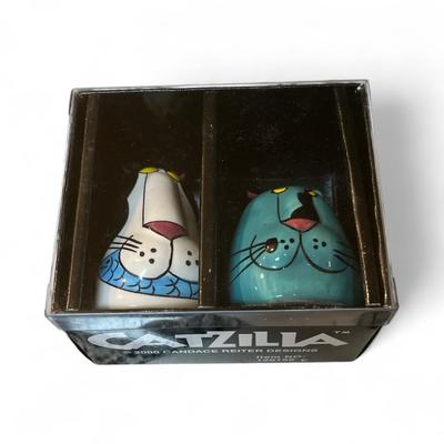 Sale Photo Thumbnail #263: Catzilla Salt and Pepper Shaker Set by Henriksen 2000 Candace Reiter Design