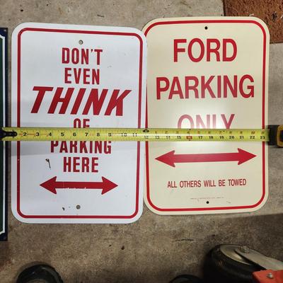 3 Man Cave Garage Signs 2 Metal Genunie Ford, Don't Even Think. Ford Parking Only is not metal