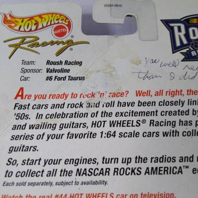 Sale Photo Thumbnail #147: 1999 Valvoline Hot Wheels Roush Racing Rock America 1:64 Scale (Writing on reverse) / 2000 Valvoline Stars & Stripes Ford Taurus 1:64 Scale #O066162SS