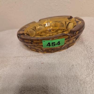 Vintage ashtray Amber glass