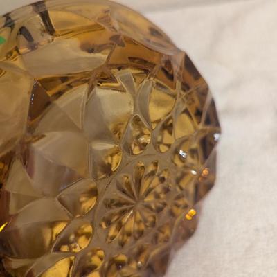 Vintage ashtray Amber glass