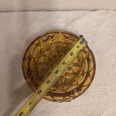 Vintage ashtray Amber glass