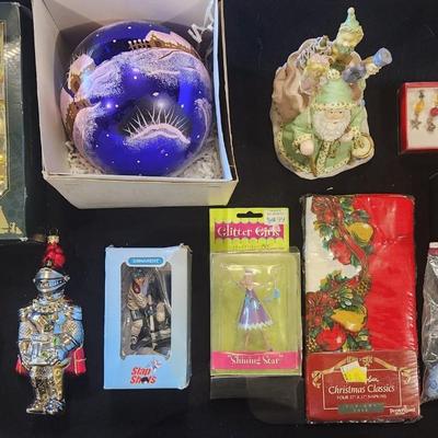Sale Photo Thumbnail #230: Retro Christmas Holiday Decorations Lot - Thomas Kinkade Painter of Light Winter Olympics Ornament & many more

Will receive all items pictured as is. Most/all unopened