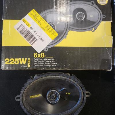 Sale Photo Thumbnail #3: Kicker 6x8 Car Speaker 225w Peak 4ohm (1) - Sony CDX-GT575UP FM/AM Compact Disc Player Sirius XM 

Will receive all items pictured as is. Both working & in great condition