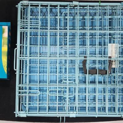 Sale Photo Thumbnail #296: Icrate Baby Blue Puppy Cage Foldable Easy Store w/ New Paws First Dog Seat Hammock Car Seat Protector Pet 

Will receive all items as is