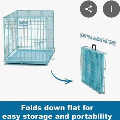 Sale Photo Thumbnail #299: Icrate Baby Blue Puppy Cage Foldable Easy Store w/ New Paws First Dog Seat Hammock Car Seat Protector Pet 

Will receive all items as is