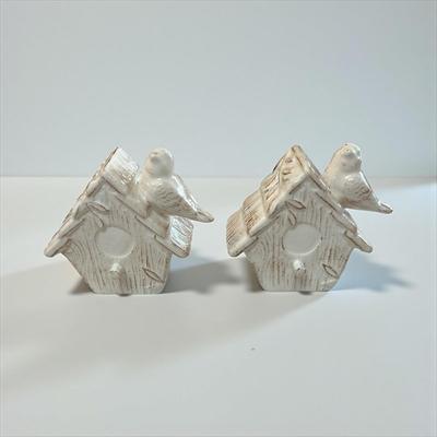 Sale Photo Thumbnail #276: Pier 1 Ceramic Bird and Birdhouse Salt and Pepper Shaker Set