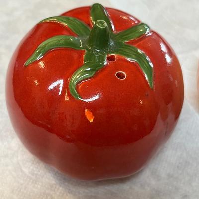 Sale Photo Thumbnail #277: Vintage Tomato and Onion Salt and Pepper Shaker Set