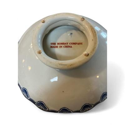 Sale Photo Thumbnail #288: Bombay Company Blue and White Chinoiserie Footed Bowl  Approximate 3" tall and 10" Wide
