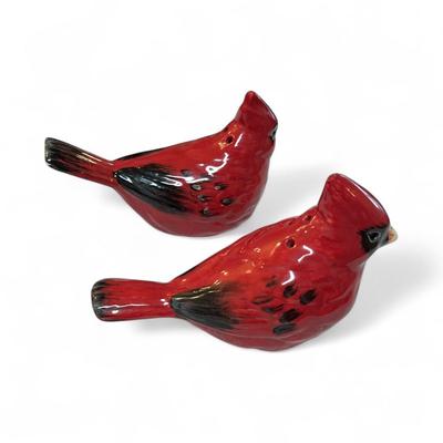Sale Photo Thumbnail #299: Holly Birds Cardinal Salt and Pepper Shaker Set By Certified International  Approximately 2.5" tall