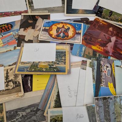 HUGE Vintage Antique Postcard Lot Mixed Locations PA DC Maine Ohio Mass CA Niagara Falls Linen Divided Back Collection
