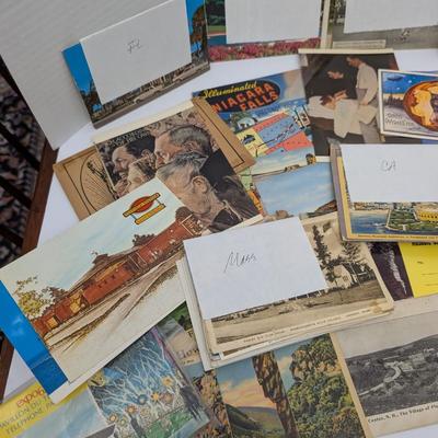 HUGE Vintage Antique Postcard Lot Mixed Locations PA DC Maine Ohio Mass CA Niagara Falls Linen Divided Back Collection