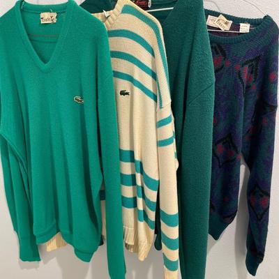 Men’s vintage green sweaters