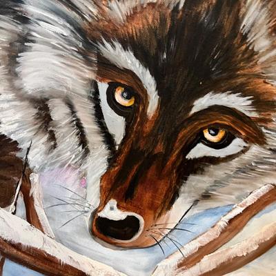Lot 58 Great Wolf painting