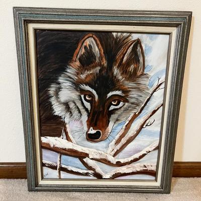 Lot 58 Great Wolf painting