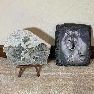Lot 61 Stone etched art