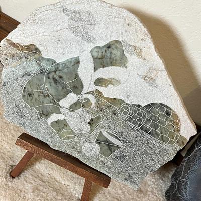 Lot 61 Stone etched art